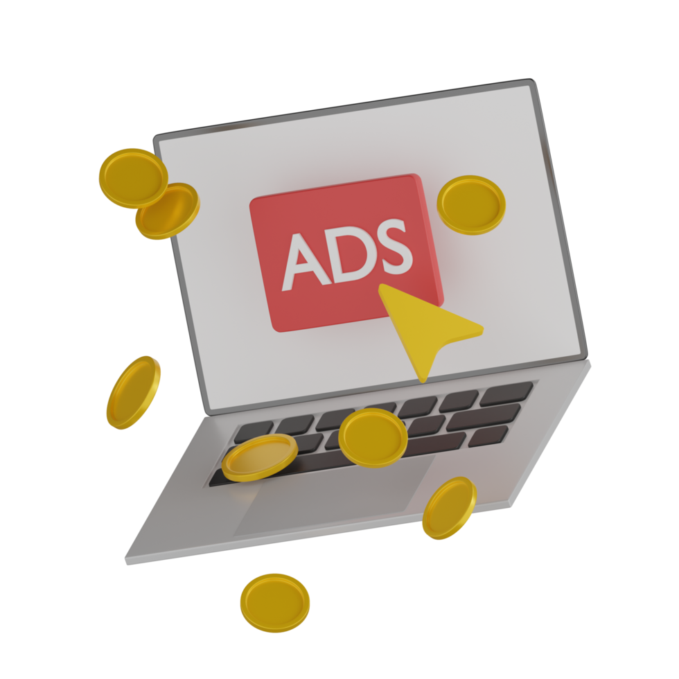 3D Isolated Ads Promotion Icon png