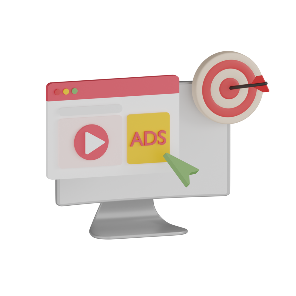 3D Isolated Ads Promotion Icon png