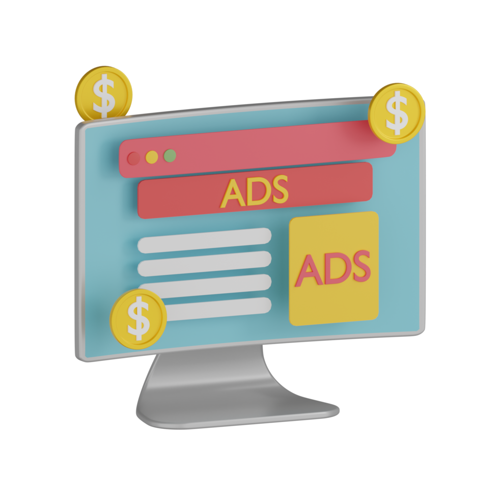 3D Isolated Ads Promotion Icon png