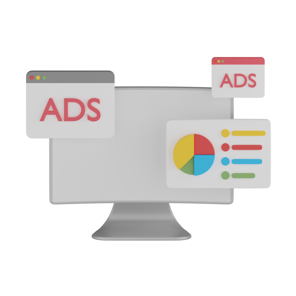 3D Isolated Ads Promotion Icon png