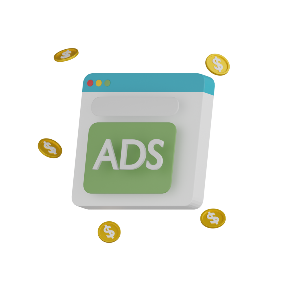 3D Isolated Ads Promotion Icon png