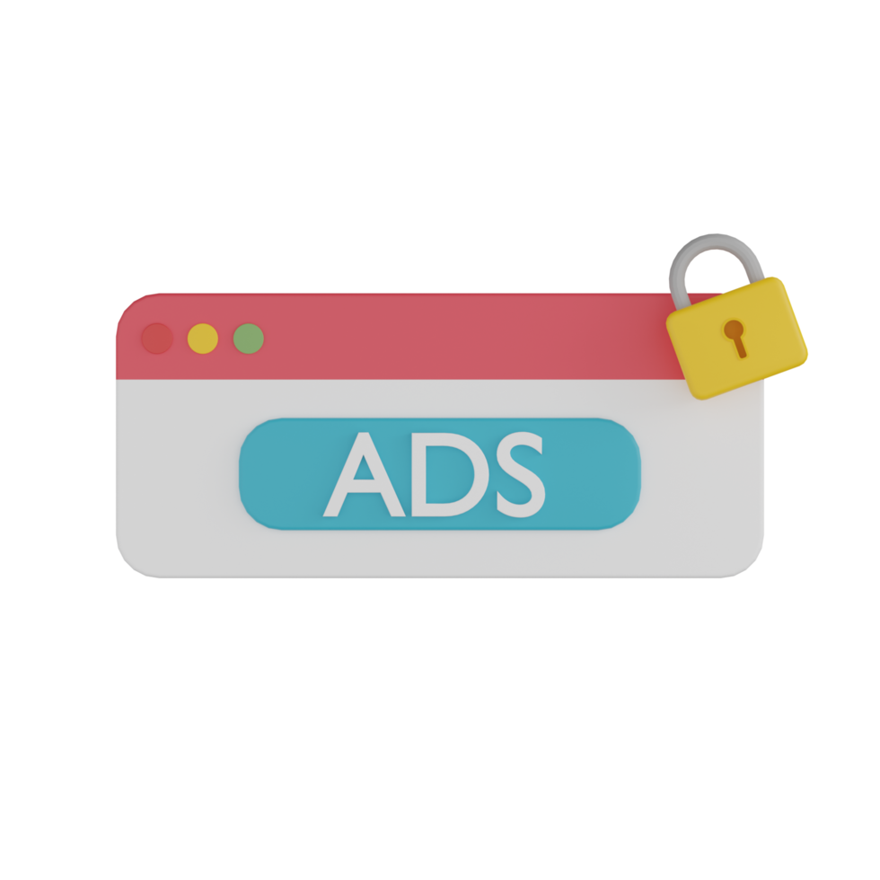 3d icono de promoción de anuncios aislados png