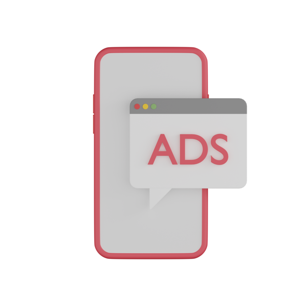 3D Isolated Ads Promotion Icon png