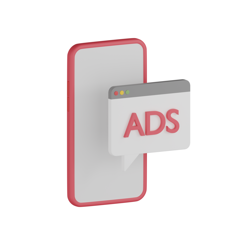 3D Isolated Ads Promotion Icon png