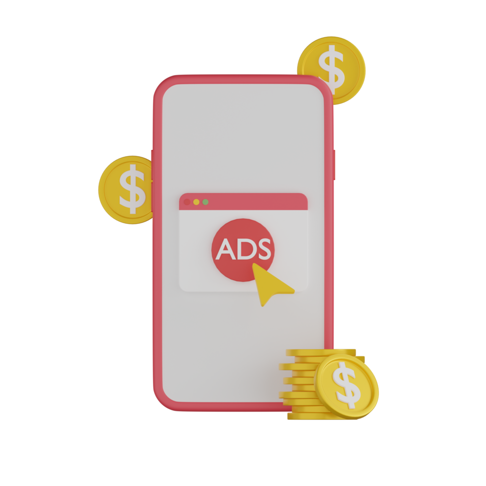 3D Isolated Ads Promotion Icon png