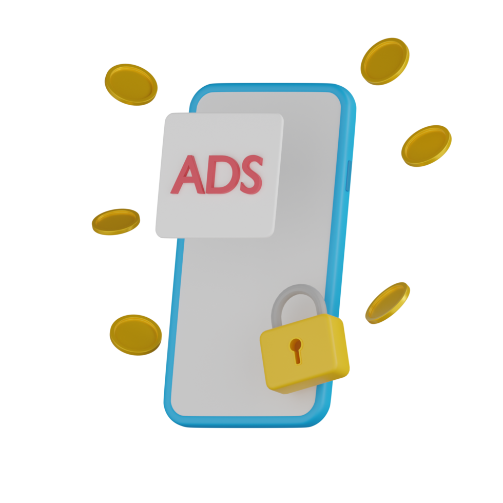 3D Isolated Ads Promotion Icon png