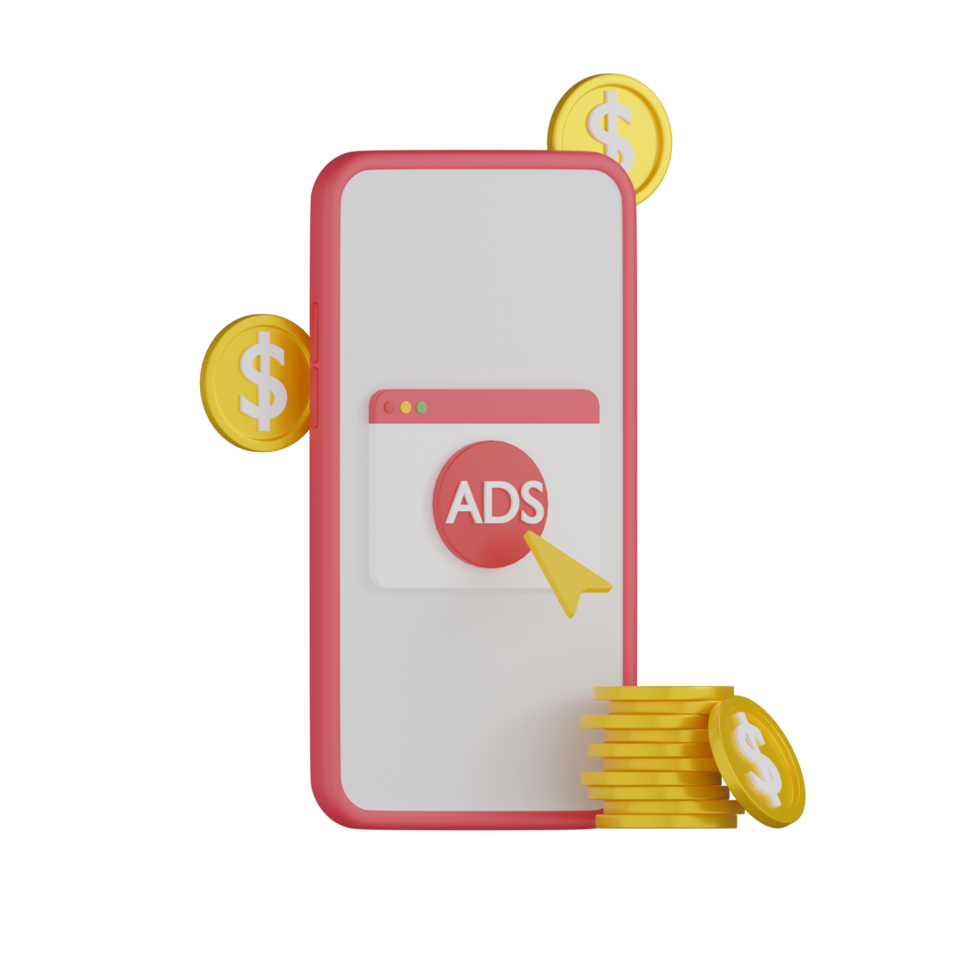 3D Isolated Ads Promotion Icon png