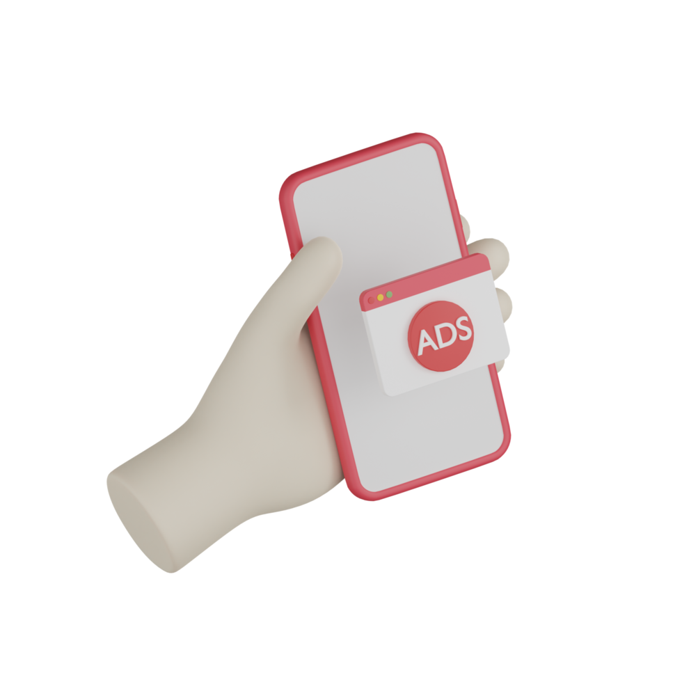 3D Isolated Ads Promotion Icon png