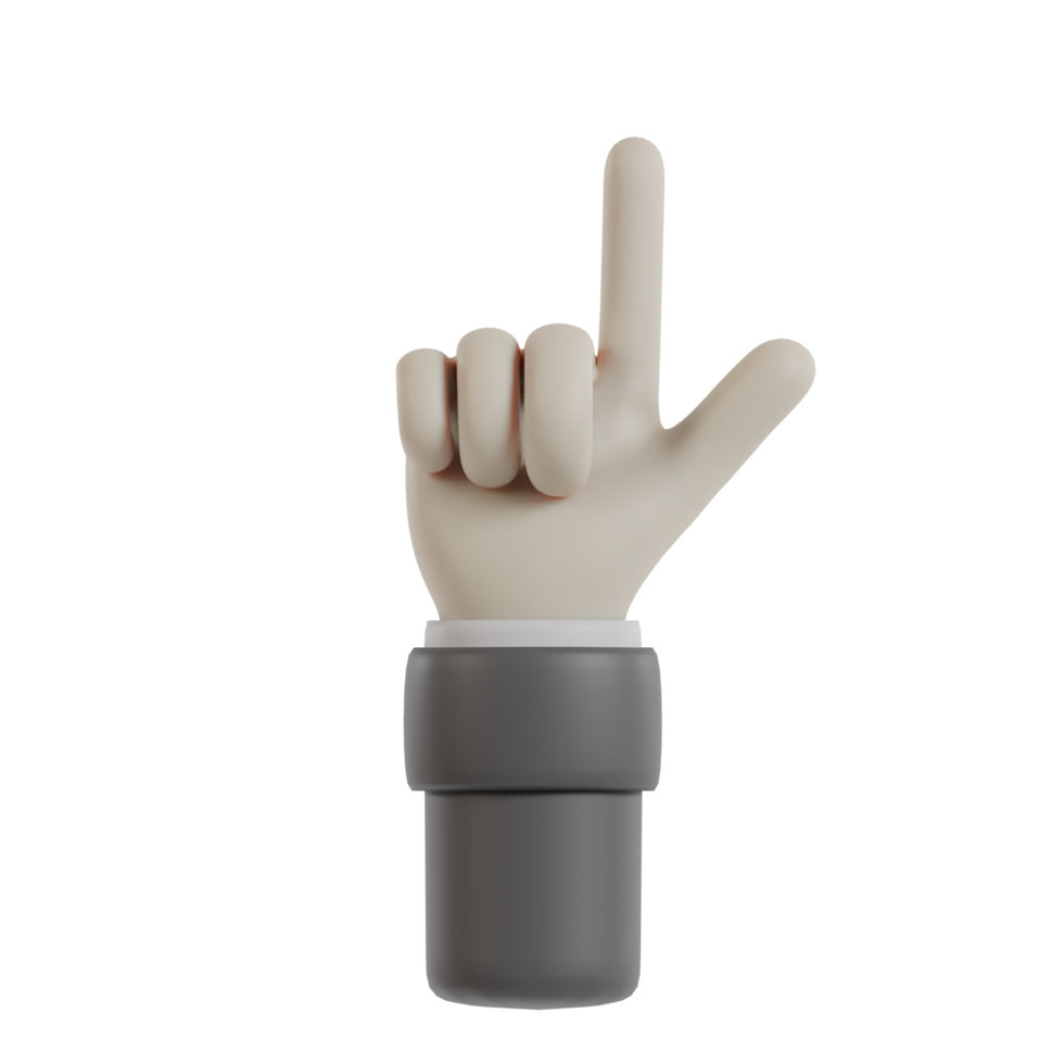 3D Isolated Hand Movements In Formal Clothes png