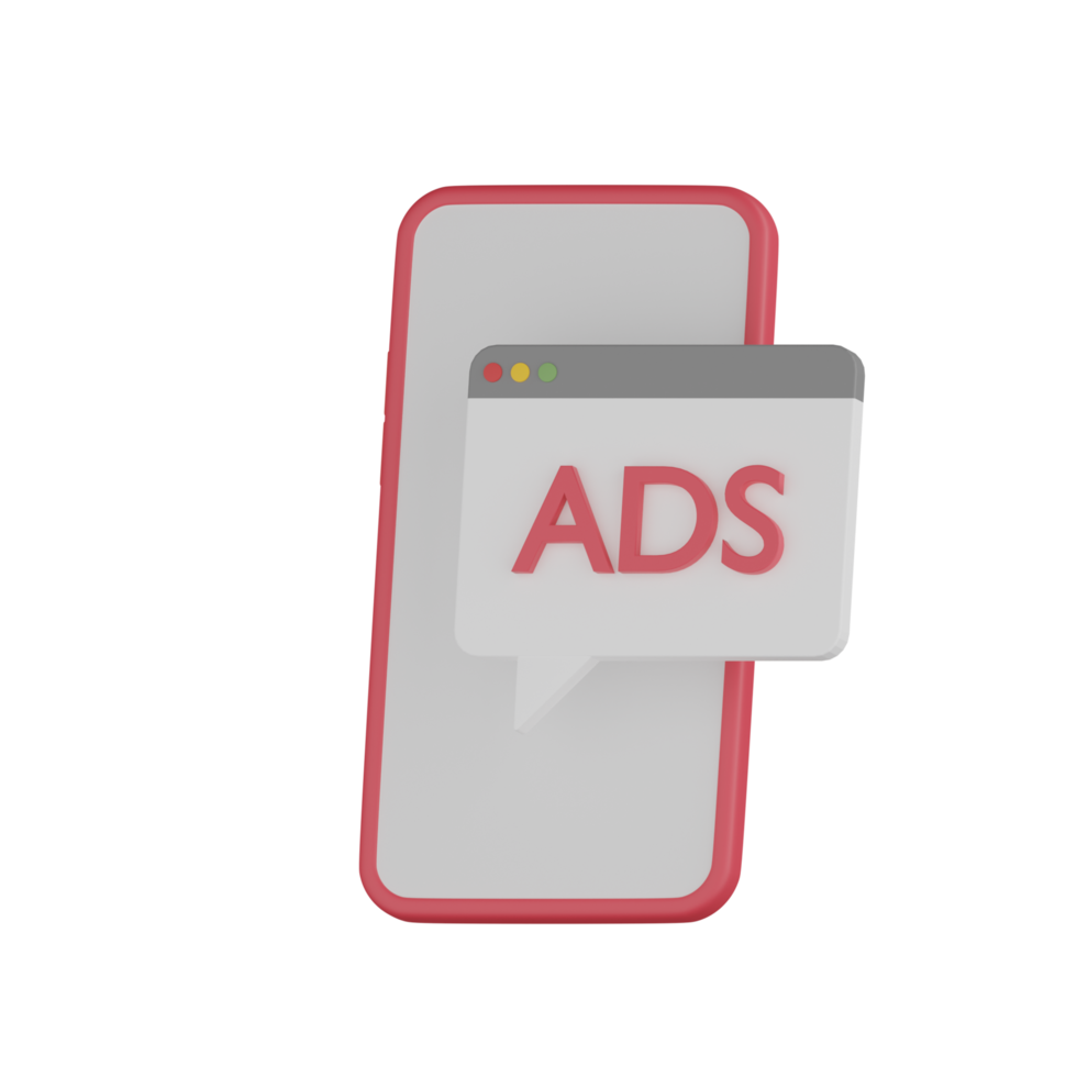 3D Isolated Ads Promotion Icon png