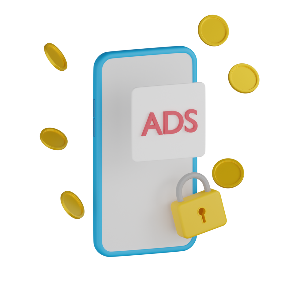 3D Isolated Ads Promotion Icon png