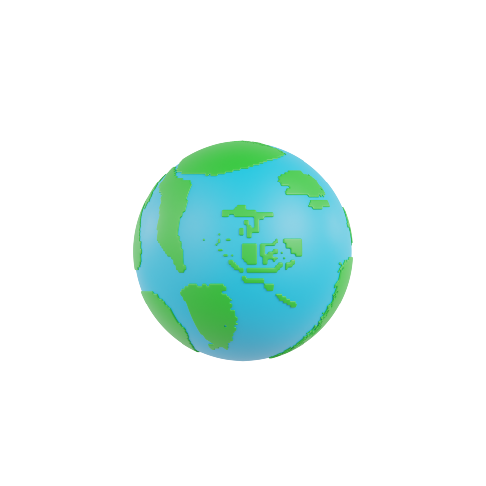 3D Isolated Environmental Greening Movement png