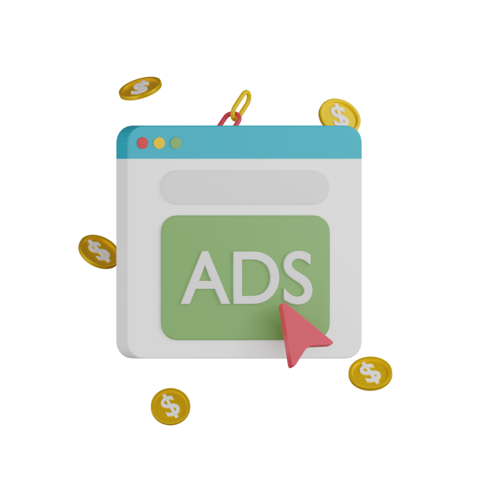 3D Isolated Ads Promotion Icon png