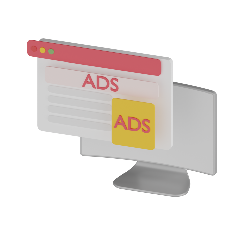 3D Isolated Ads Promotion Icon png