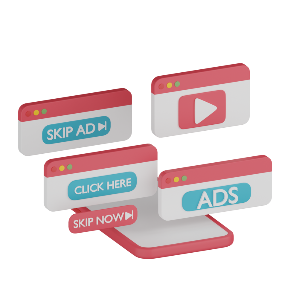 3D Isolated Ads Promotion Icon png