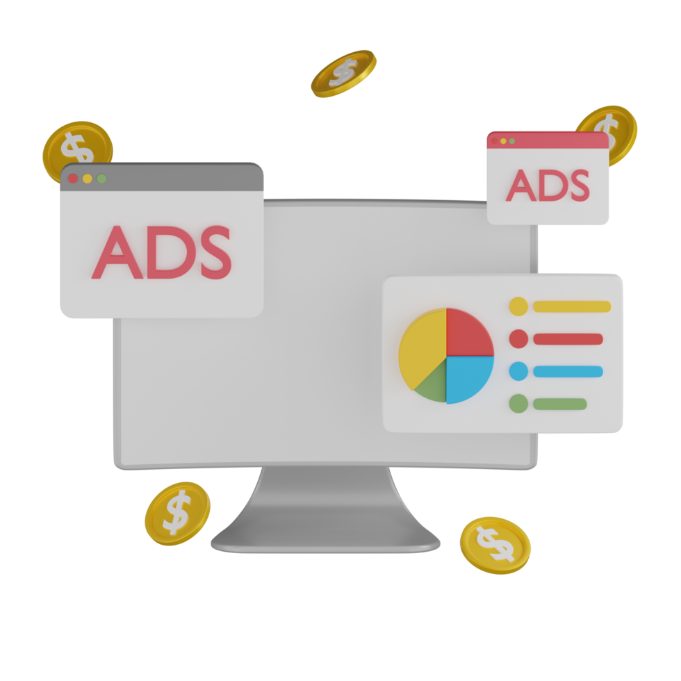 3D Isolated Ads Promotion Icon png