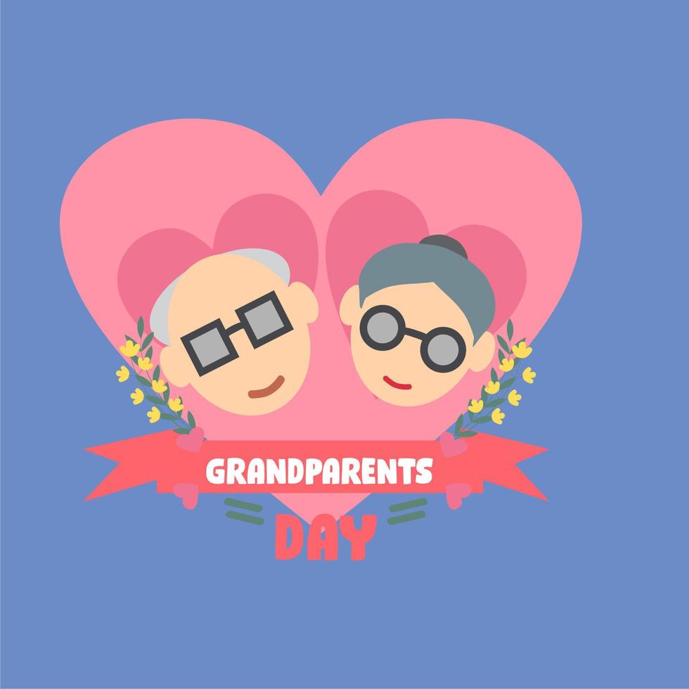 vector happy grandparent day