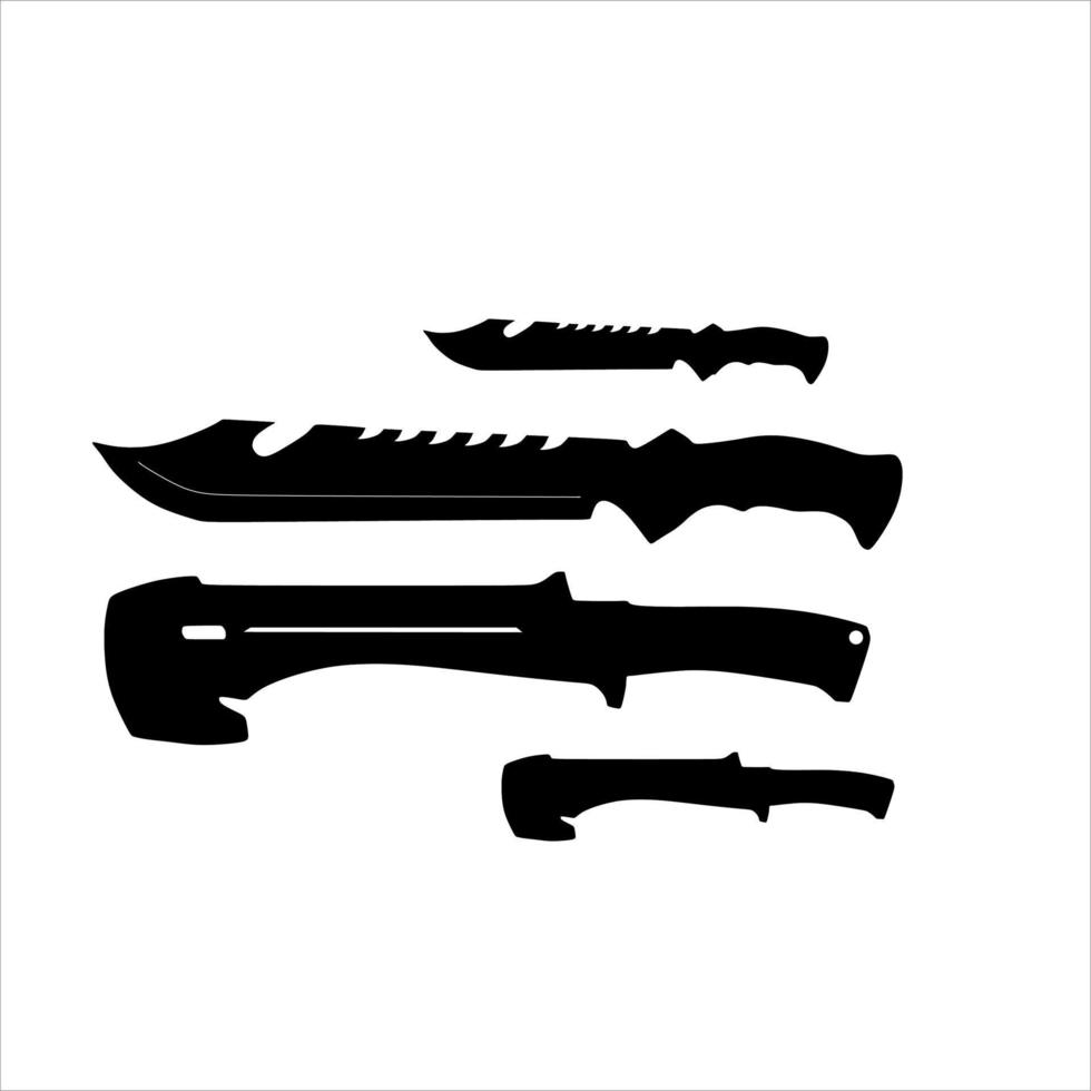 Vector weapon melee katana karambit axe knife machete