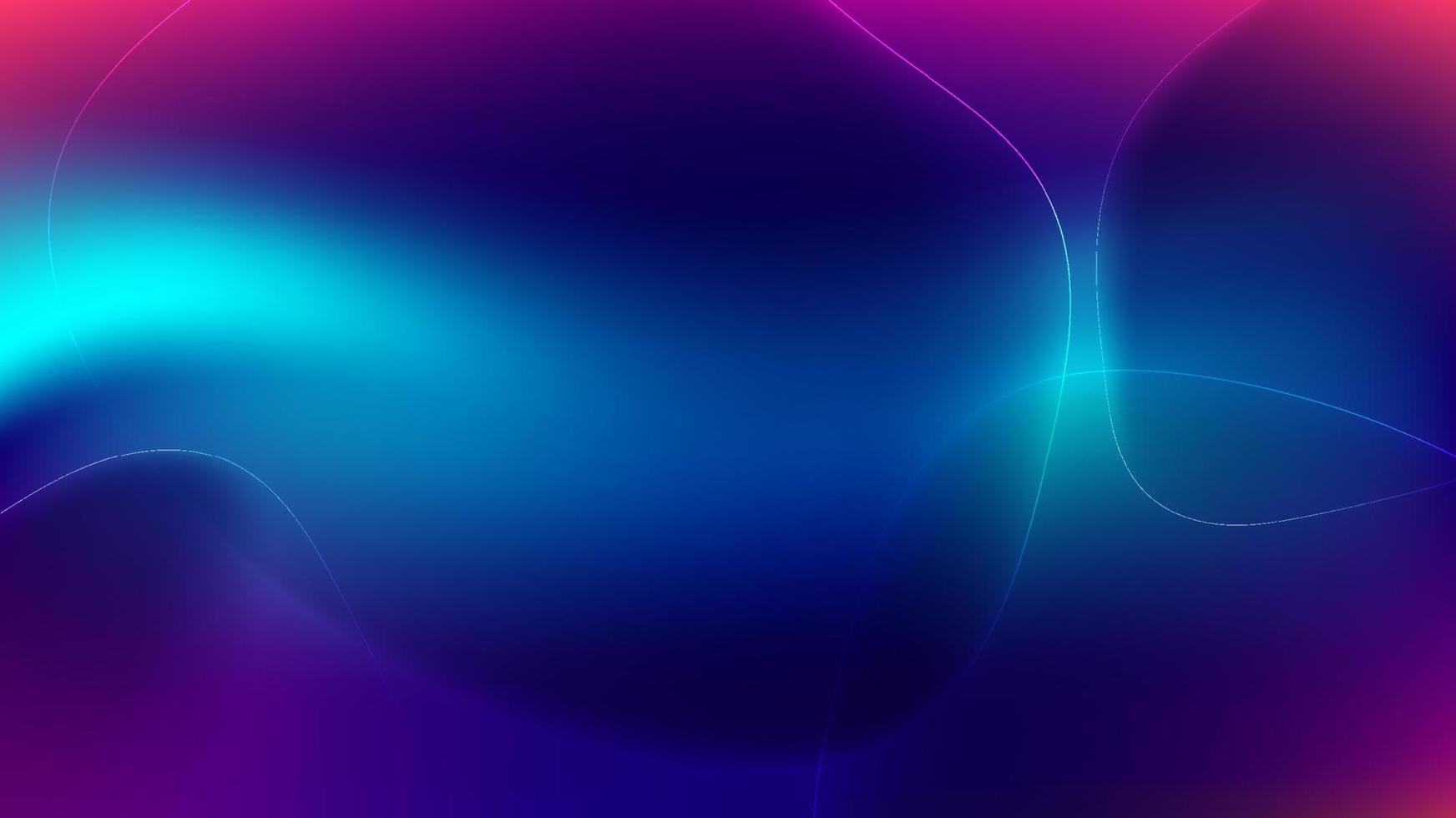 Abstract background blue and pink neon color liquid or fluid bubble gradient shapes with lighting effect vector