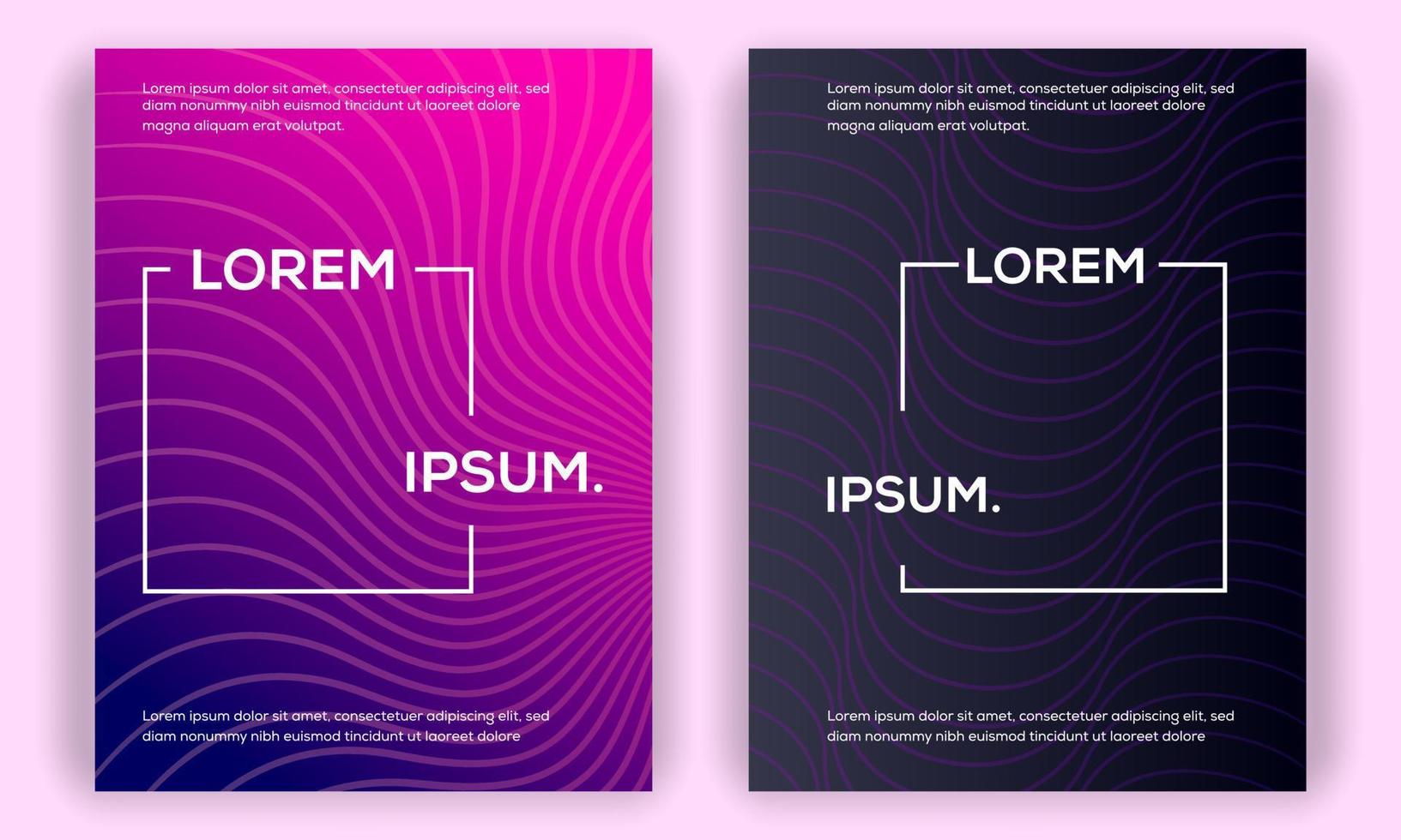 Abstract Cover Design Templates Set Colorful Gradient Style vector