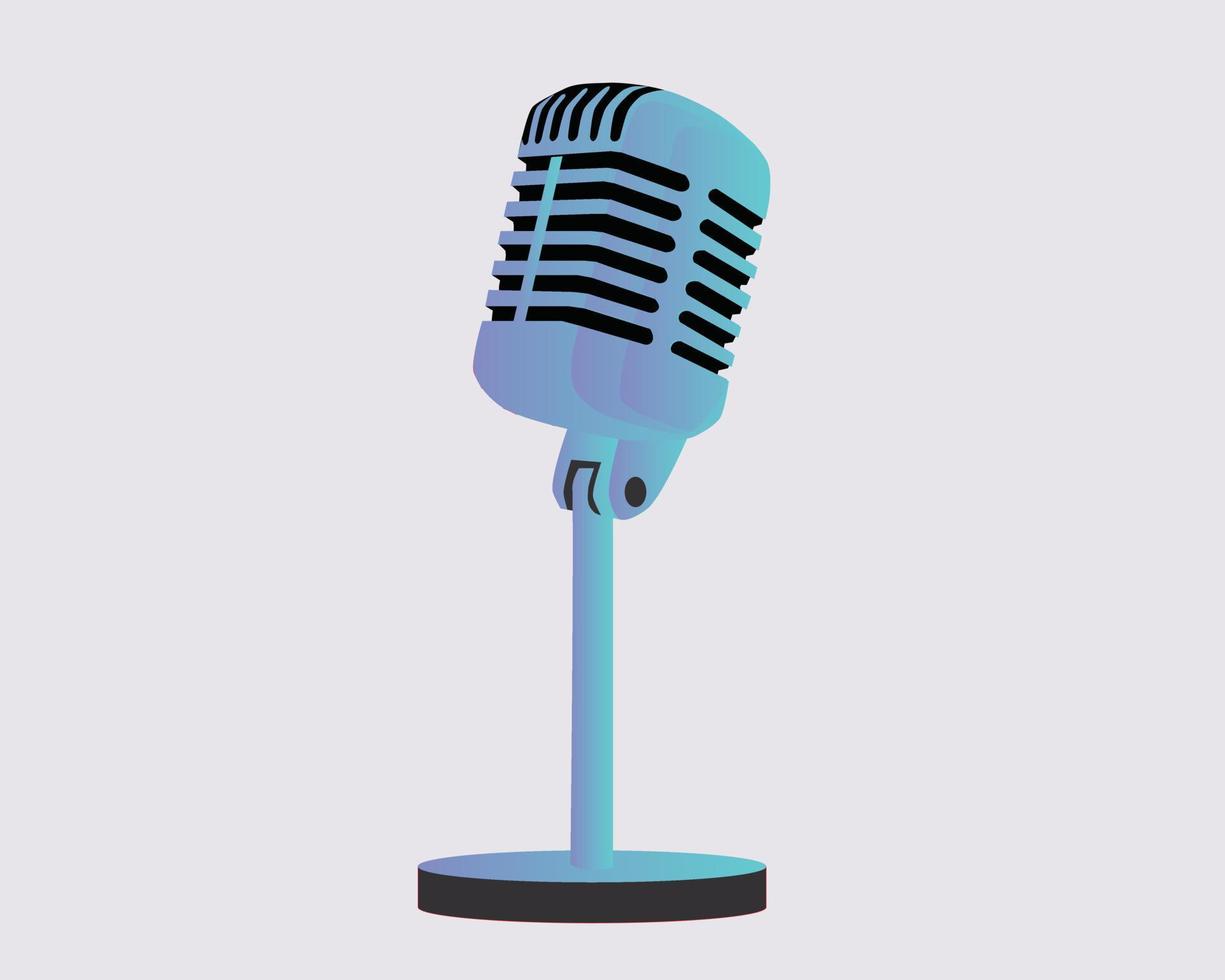 3D Microphone Illustration vector