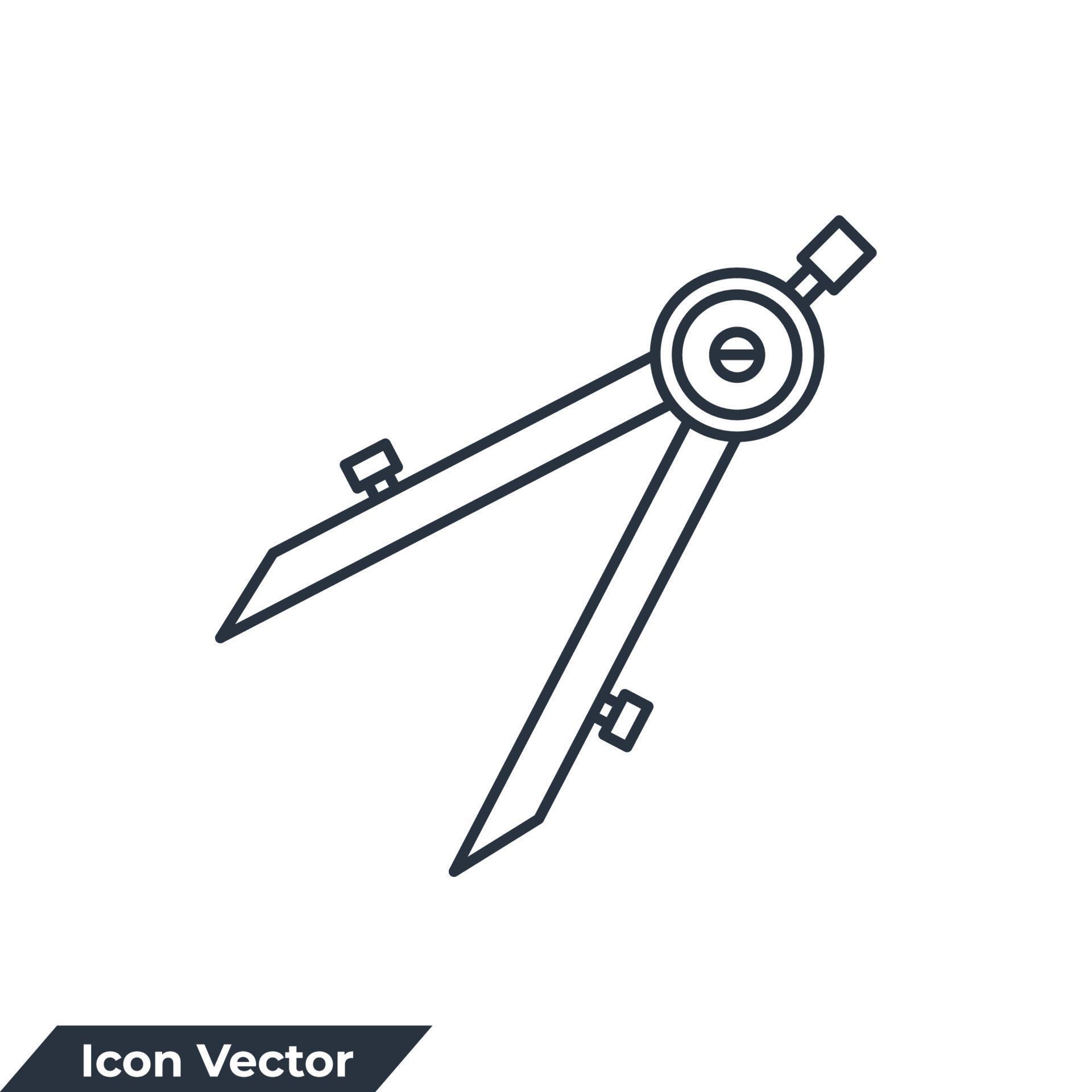 compass icon logo vector illustration. compass divider symbol template