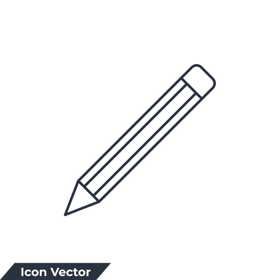 pencil icon logo vector illustration. pencil symbol template for graphic and web design collection