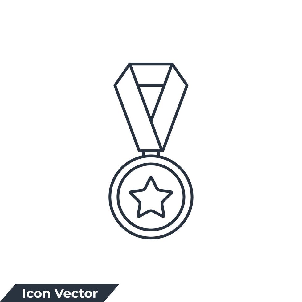 medal icon logo vector illustration. medal symbol template for graphic and web design collection
