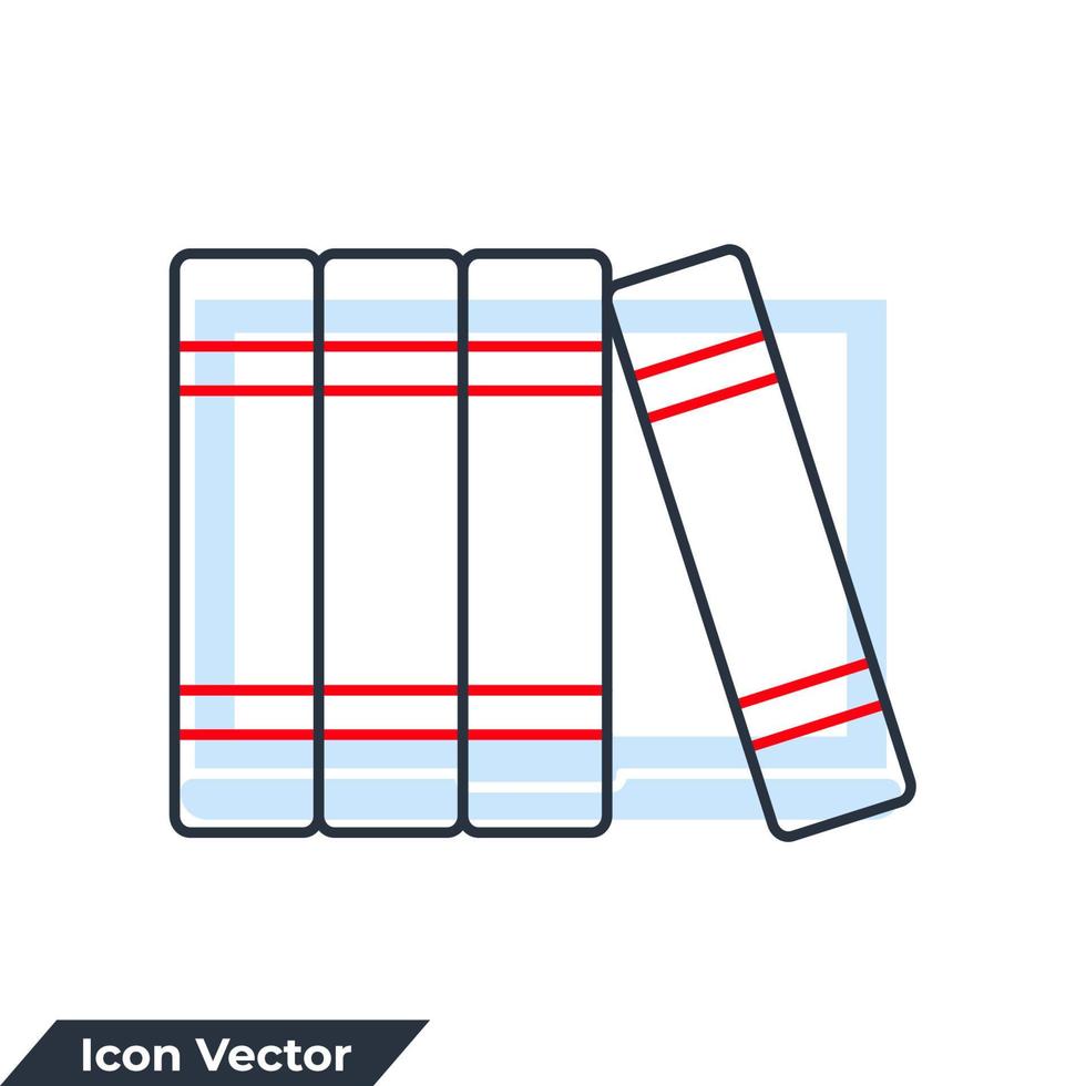 Ilustración de vector de logotipo de icono de libros de clase. plantilla de símbolo de libro para la colección de diseño gráfico y web