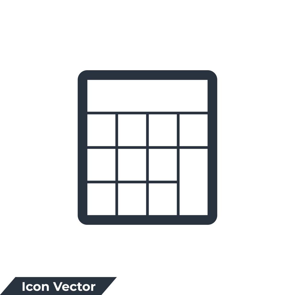calculator icon logo vector illustration. calculator symbol template for graphic and web design collection