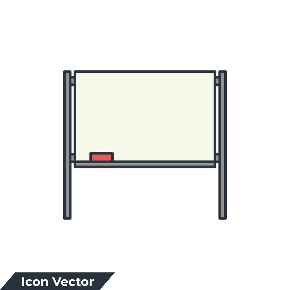 ilustración vectorial del logotipo del icono de la junta escolar. plantilla de símbolo de pizarra para la colección de diseño gráfico y web vector