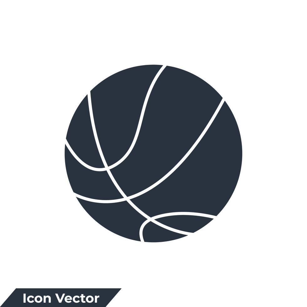 Ilustración de vector de logotipo de icono de baloncesto. plantilla de símbolo de baloncesto para la colección de diseño gráfico y web