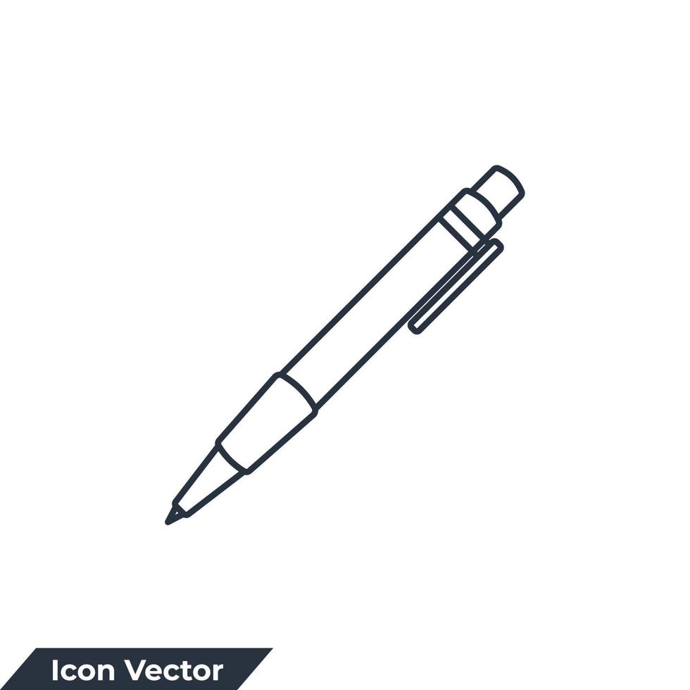 pen icon logo vector illustration. Signature pen symbol template for graphic and web design collection