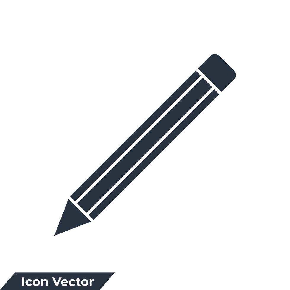 pencil icon logo vector illustration. pencil symbol template for graphic and web design collection
