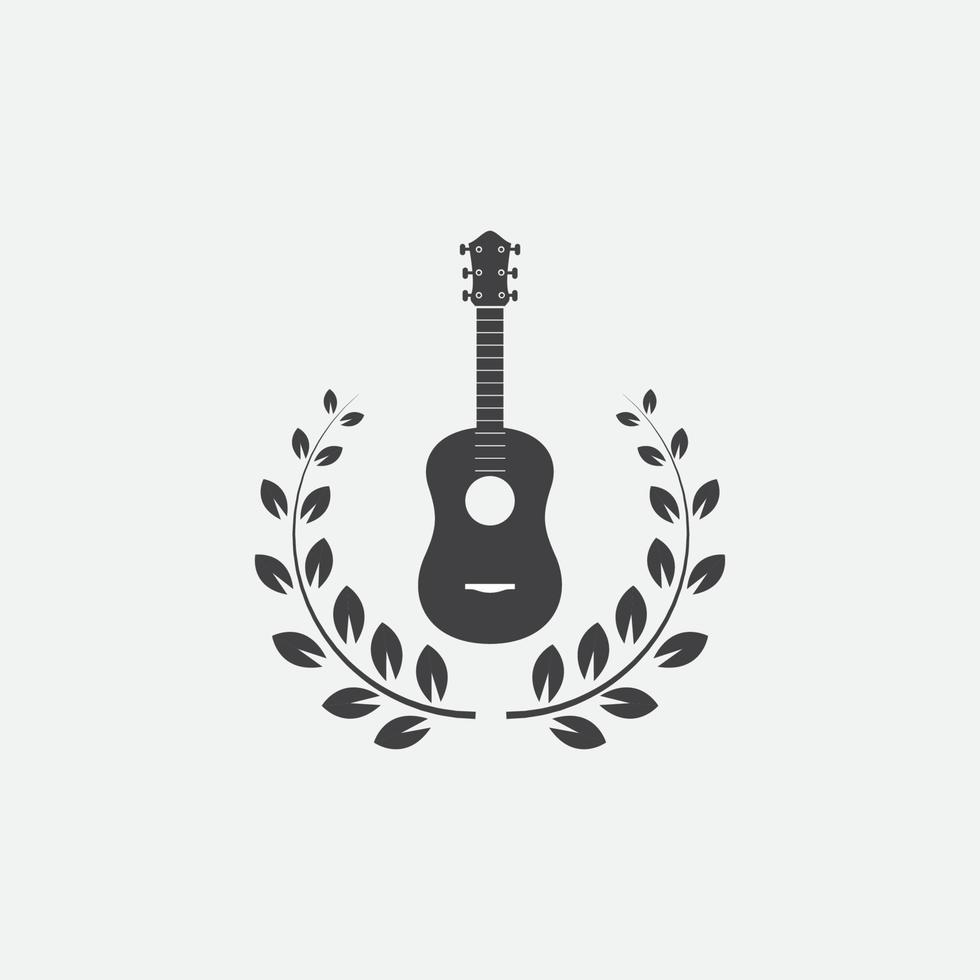 diseño de logotipo de guitarra hipster vector ilustración símbolo icono