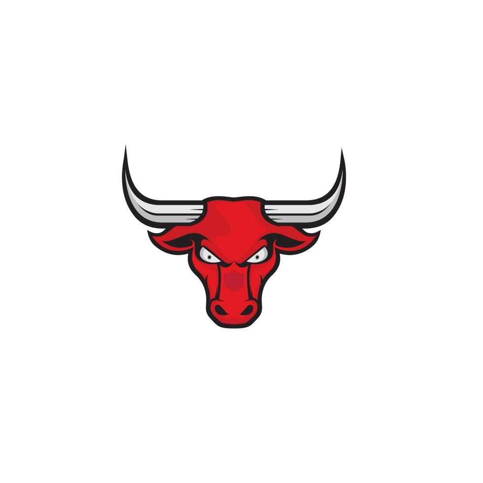 bull  head  logo  style  mascot  design  illustration  icon  symbol vector