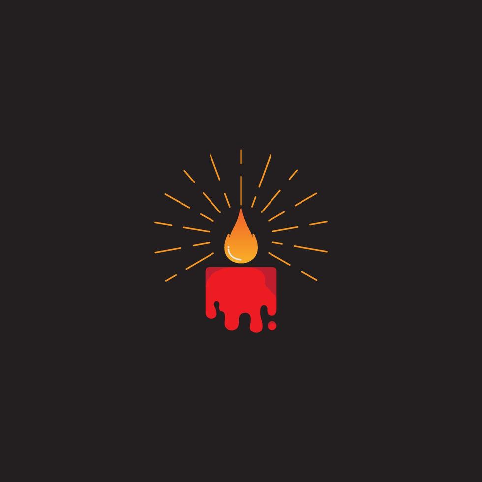 LIGHT  CANDLE  LOGO  DESIGN  ICON  ILLUSTRATION  SYMBOL vector