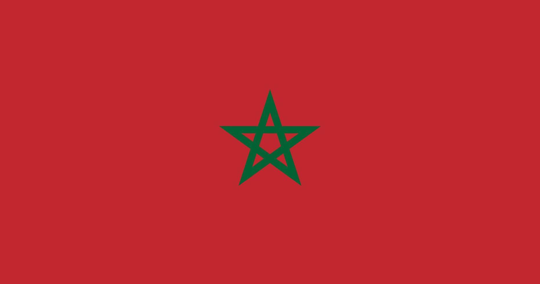 bandera de marruecos con diseño de ilustración de vector de color rgb original