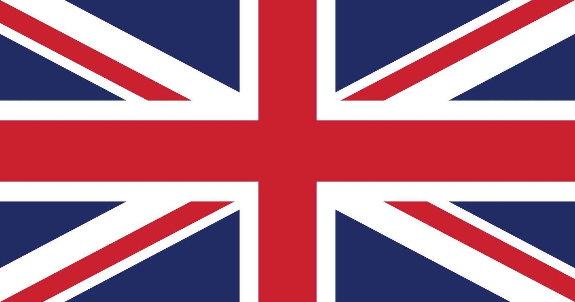 bandera del reino unido con diseño de ilustración de vector de color rgb original