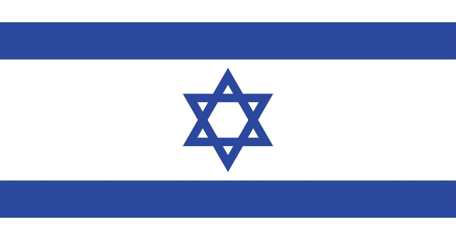 Israel flag with original RGB color vector illustration design