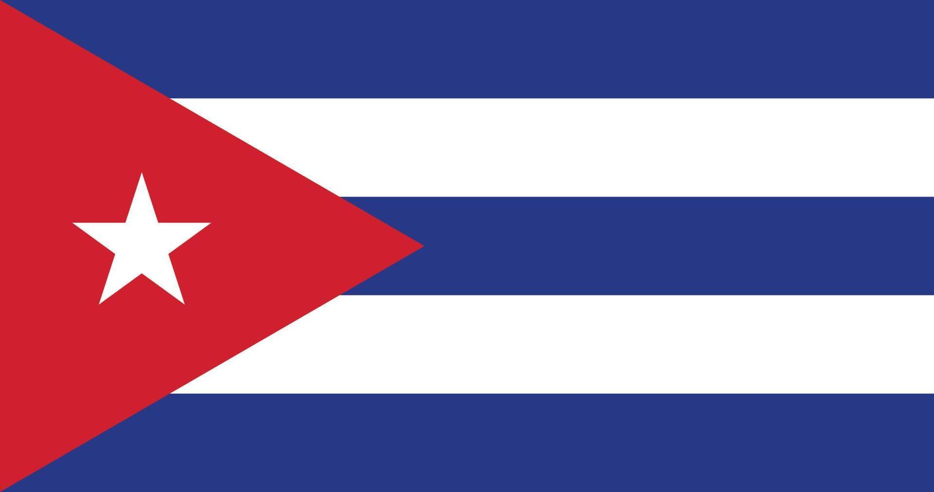 Cuban flag with original RGB color vector illustration design