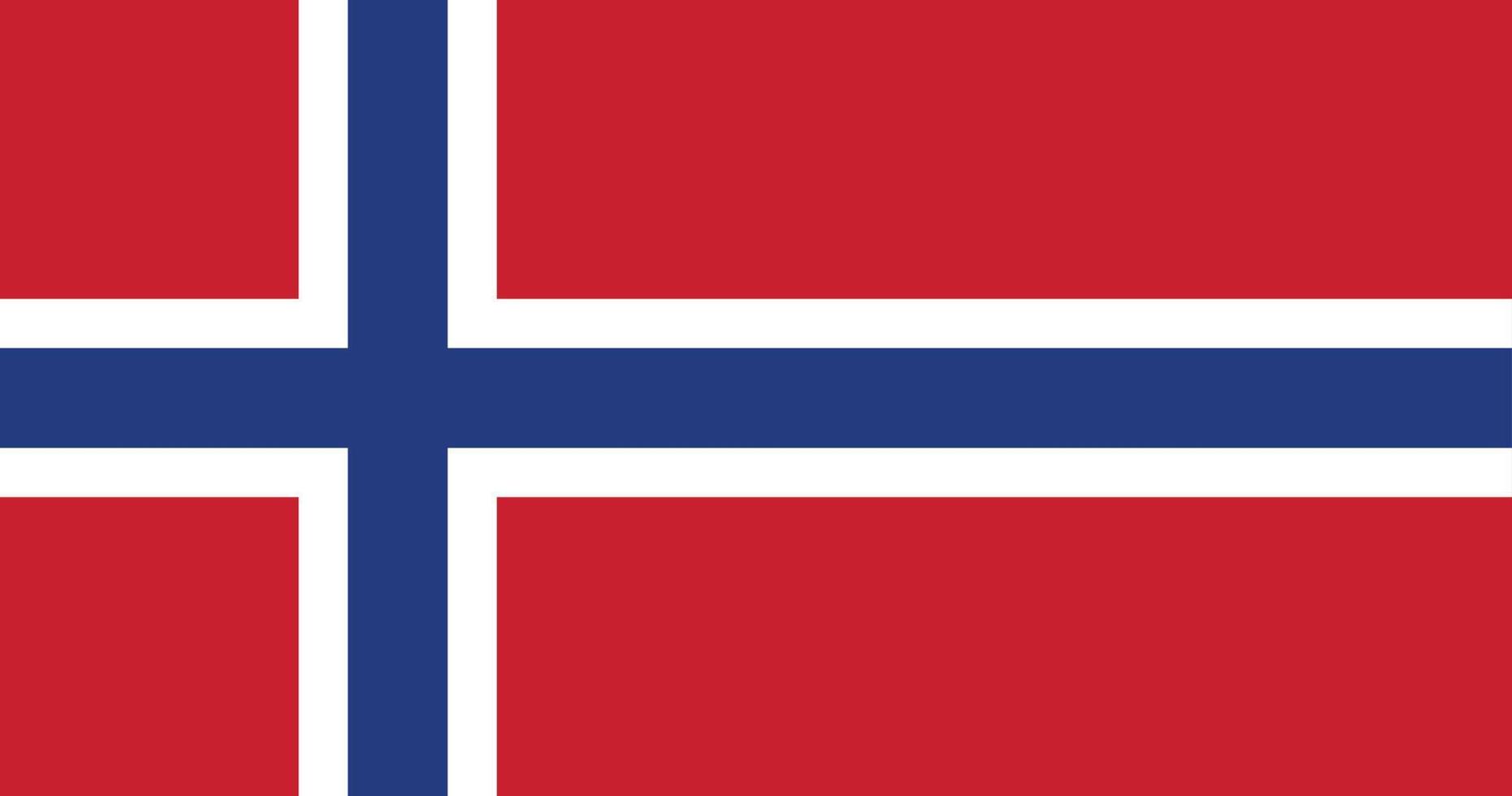 Norway flag with original RGB color vector illustration design