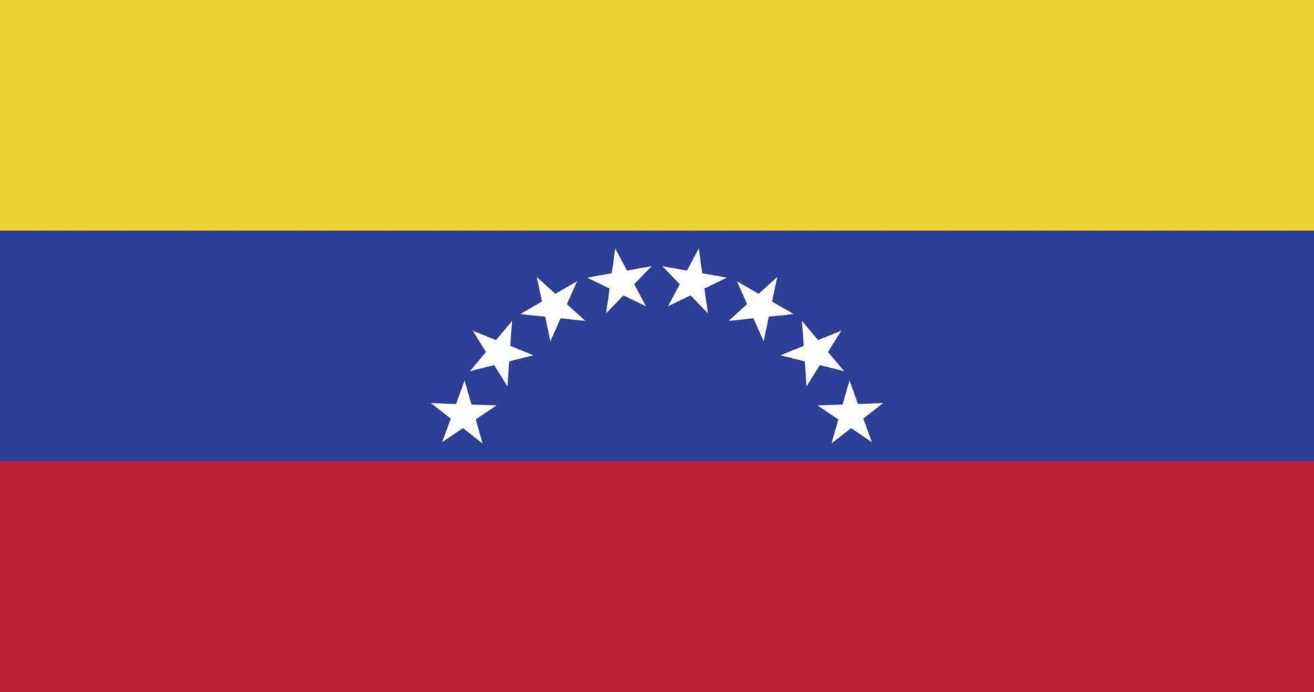 bandera de venezuela con diseño de ilustración de vector de color rgb original