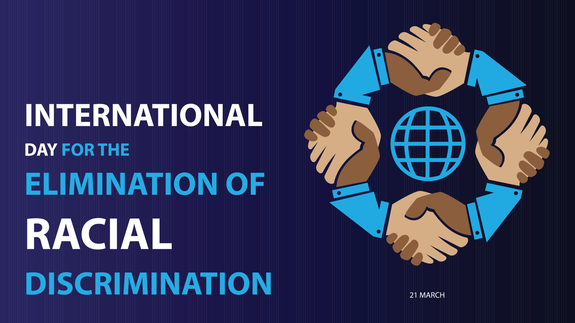 International Day for the Elimination of Racial Discrimination. Vector