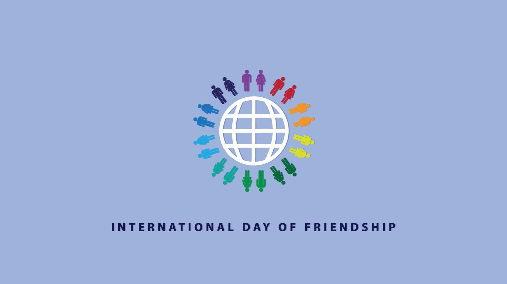día internacional de la amistad. ilustración vectorial vector