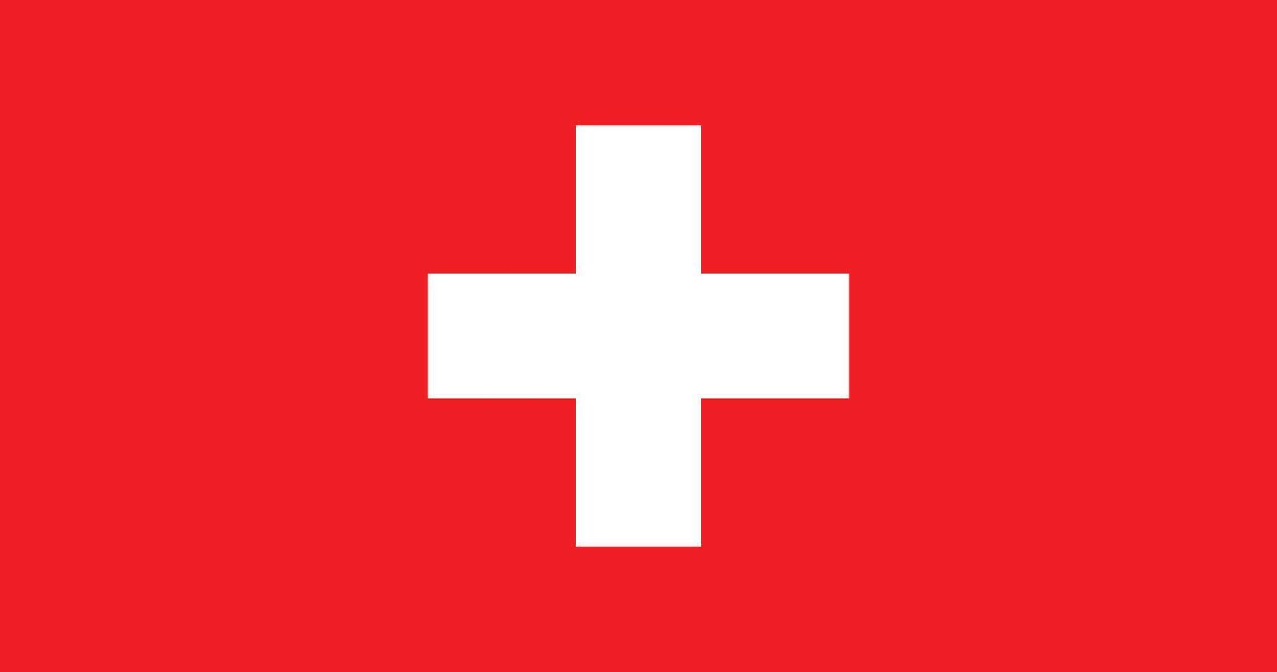 bandera de suiza con diseño de ilustración de vector de color rgb original