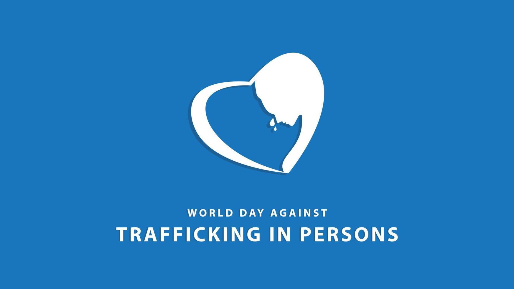 día mundial contra la trata de personas. ilustración vectorial vector