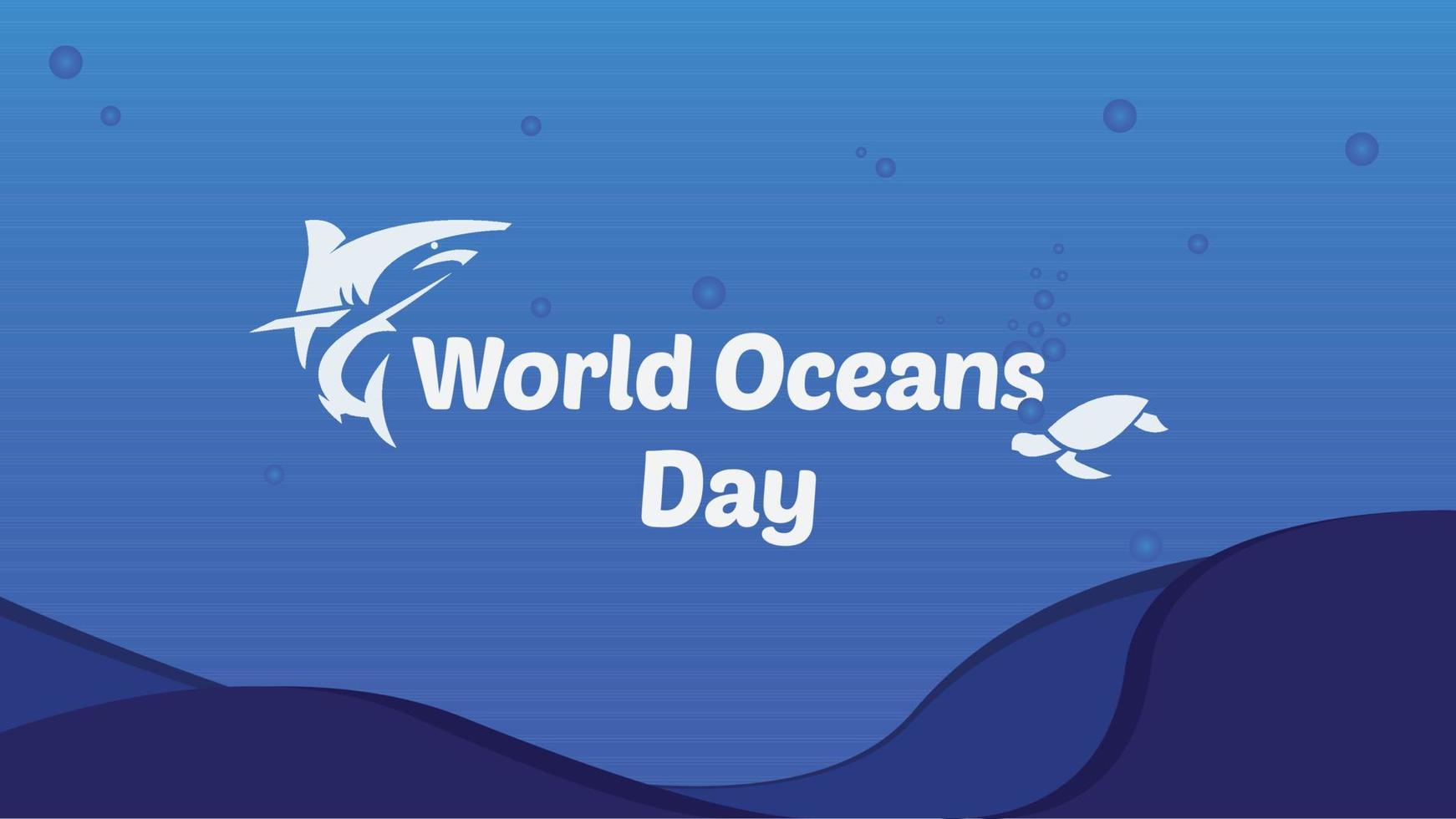 World Oceans Day. Vector illustration