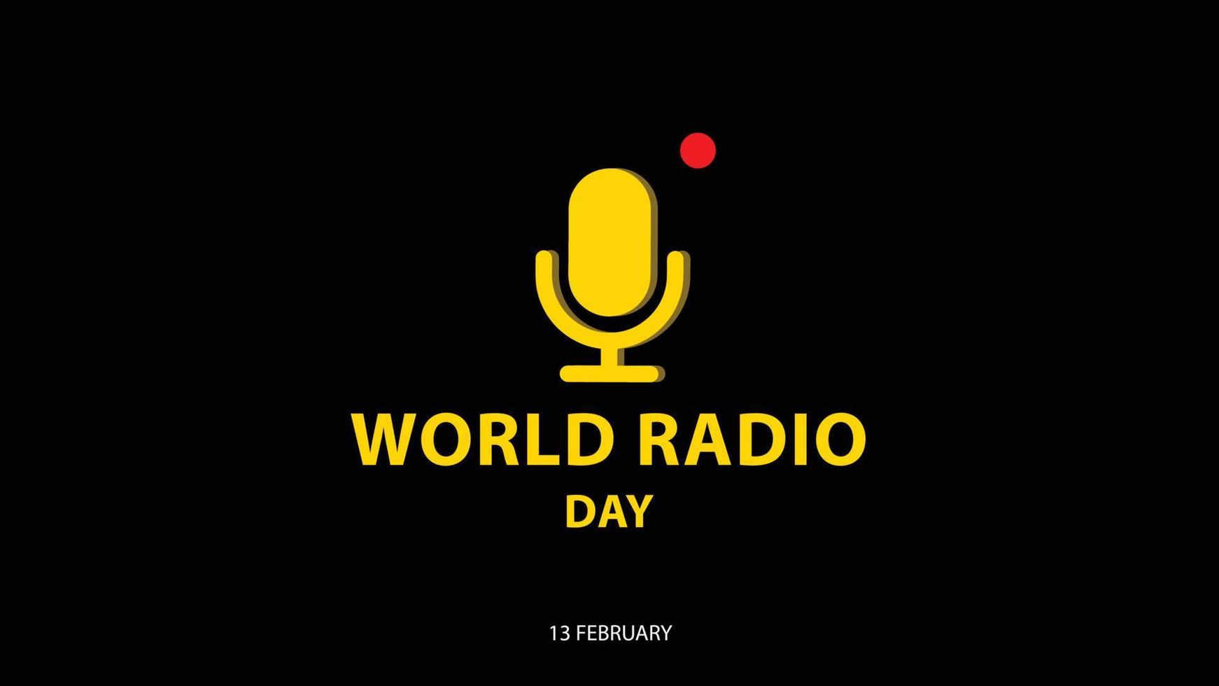 World Radio Day. Vector illustration background