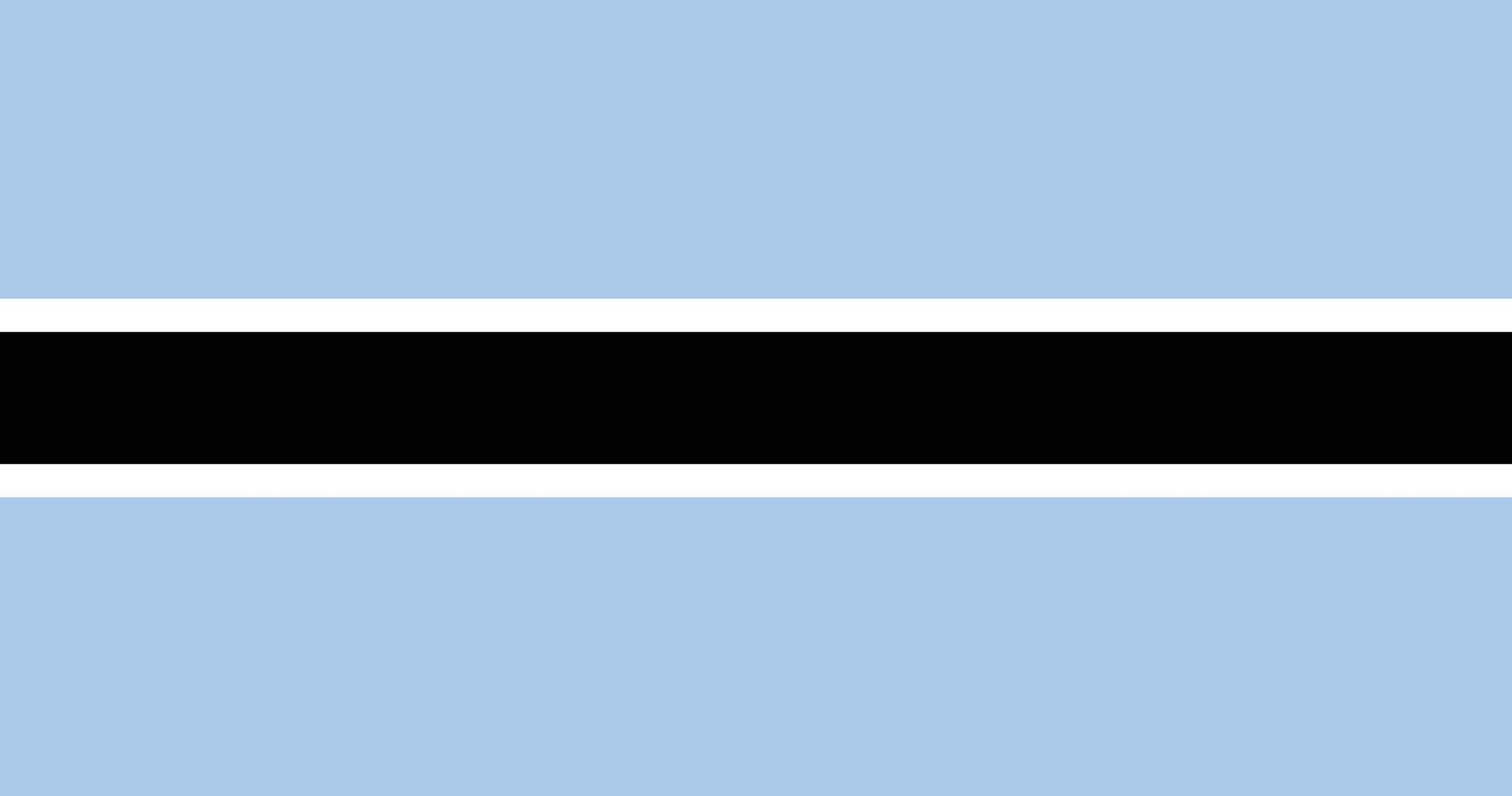 Botswana flag with original RGB color vector illustration design